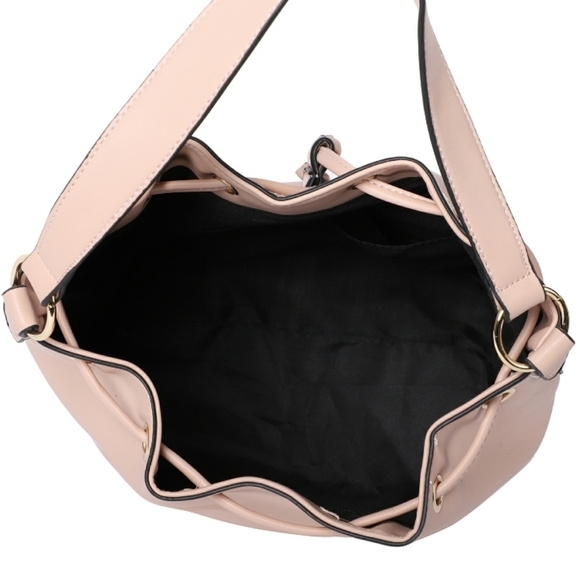 🆕Pink Faux Leather Bucket Bag with Shoulder Strap - Picture 3 of 6